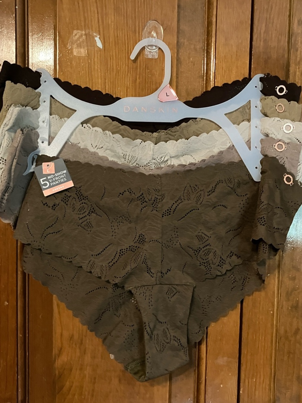 Danskin 5 Pack Lace Panties in Olive & Neutral W/ FFEE Jewelry/Hair Pinsโ&Makeup